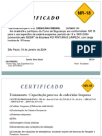 Certificado de Treinamento Cadeira - DIEGO DIAS