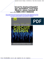 Solution Manual For Analog Integrated Circuit Design 2nd Edition Tony Chan Carusone David A Johns Kenneth W Martin Isbn 9781118092330