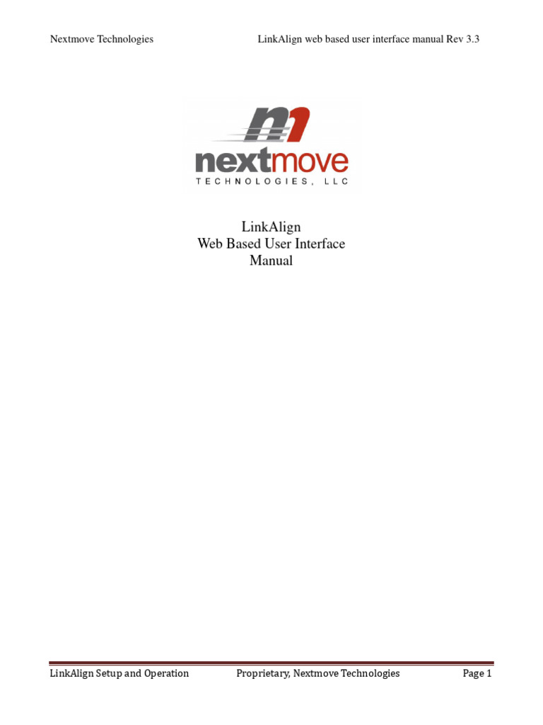 Linkalign User Interface Manual Rev 3 3 Pdf World Wide Web