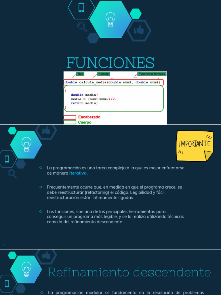 Funciones en C++: Refinamiento y Ventajas | PDF | C ++ | Función ...