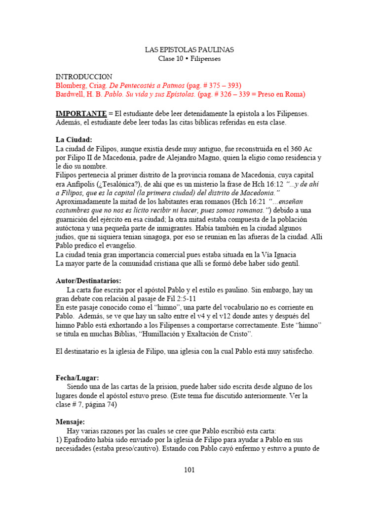 FILIPENSES | PDF | Pablo el apóstol | Epístola a los filipenses