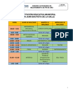 F-Ge-0016 Horario Actividades de Mejoramiento 2023