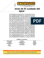 Sopa de Letras de El Cuidado Del Agua