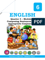 English 6 - Quarter 4 - Module 2 - Composing Sentences Using Appropriate Conjunctions