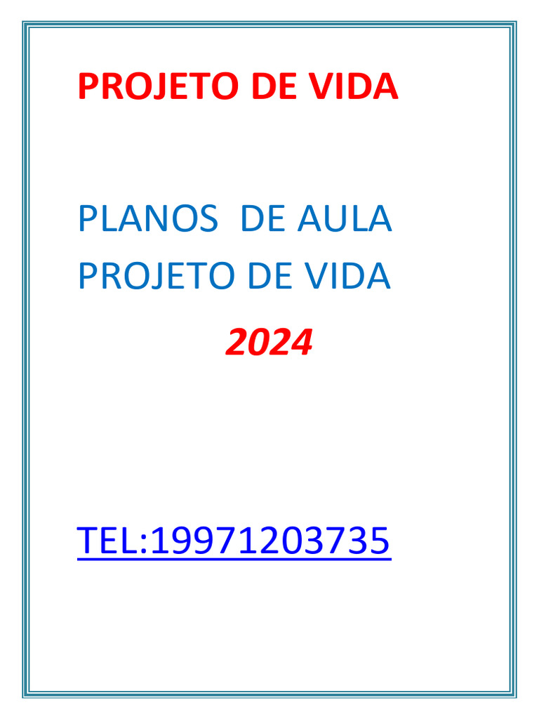 Projeto de Vida 2024 | PDF