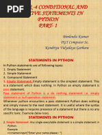 Chapter - 4 Pythons Control Statements