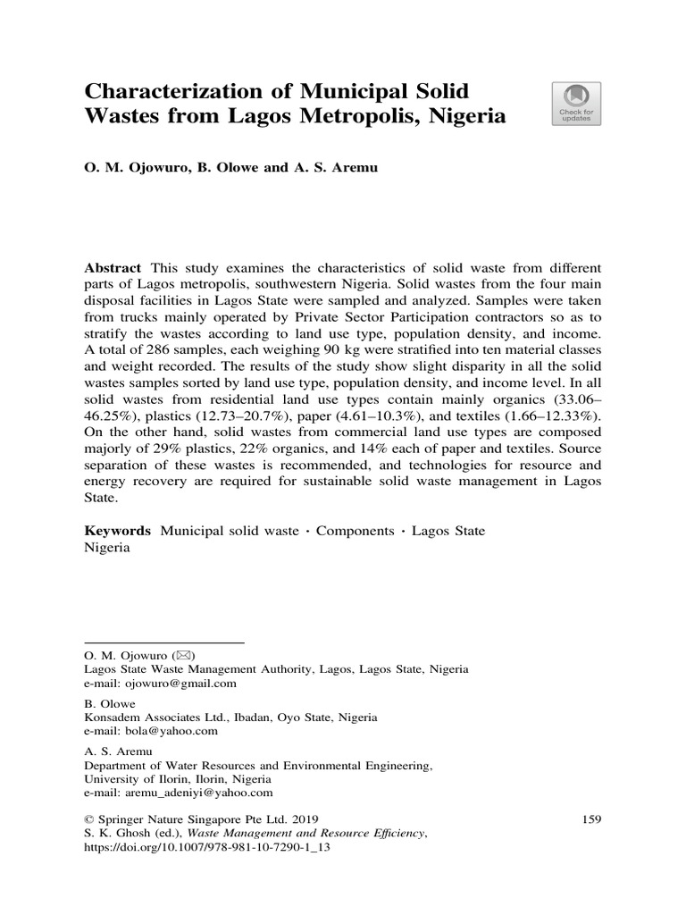 Characterization of Municipal Solid | PDF | Waste | Municipal Solid Waste