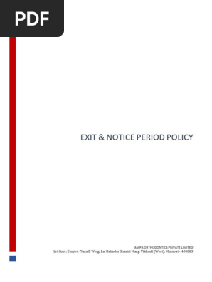 Exit & Notice Period Policy