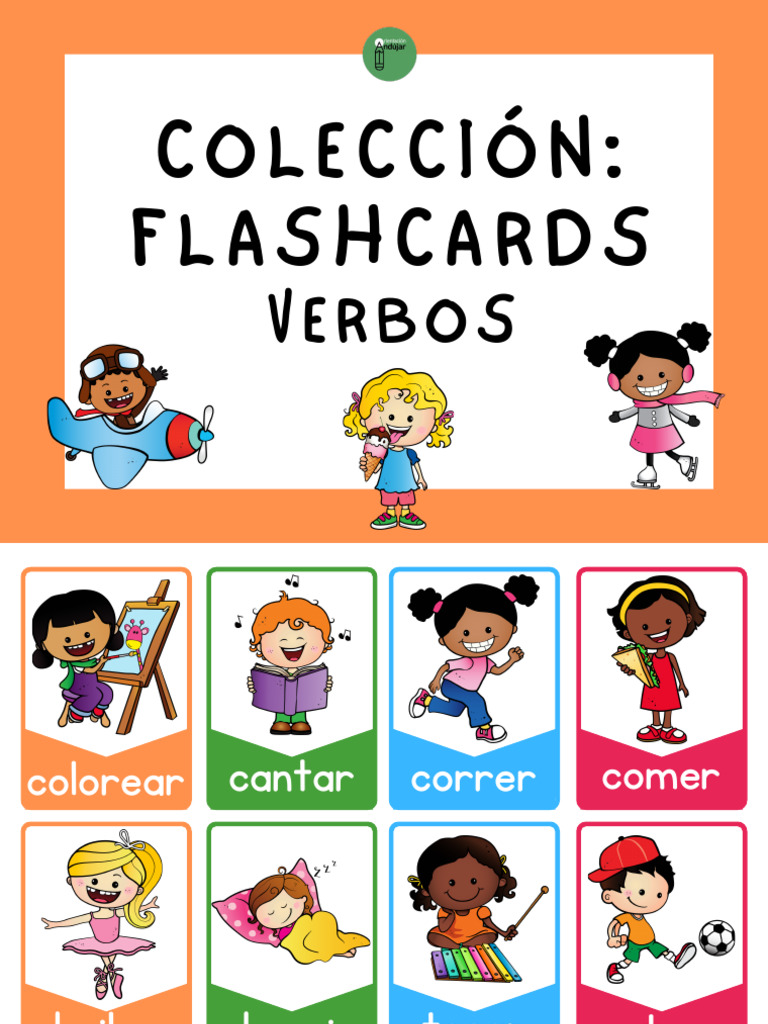 Flashcards de Verbos para Niños | PDF