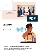 Chapter 2 - Professionalism. Listening, Non-Verbal, Etiqutte