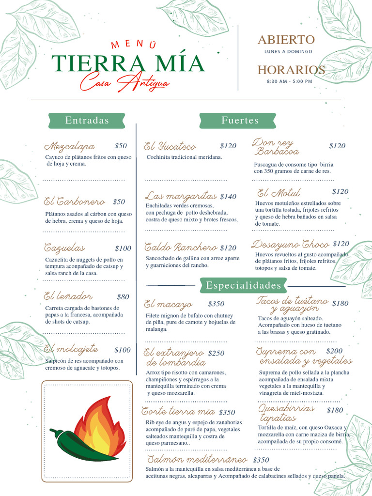 Menú de Tacos Tres Alex | PDF | Comida y bebida | Cocina latinoamericana