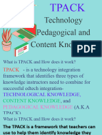 Technology Pedagogical and Content Knowledge: Tpack