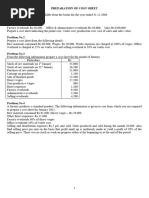 Chap 1 Problems Cost Sheet