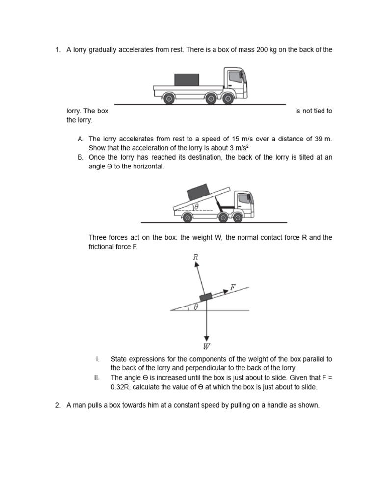 Forces and Motion in Various Scenarios | PDF | Force | Weight