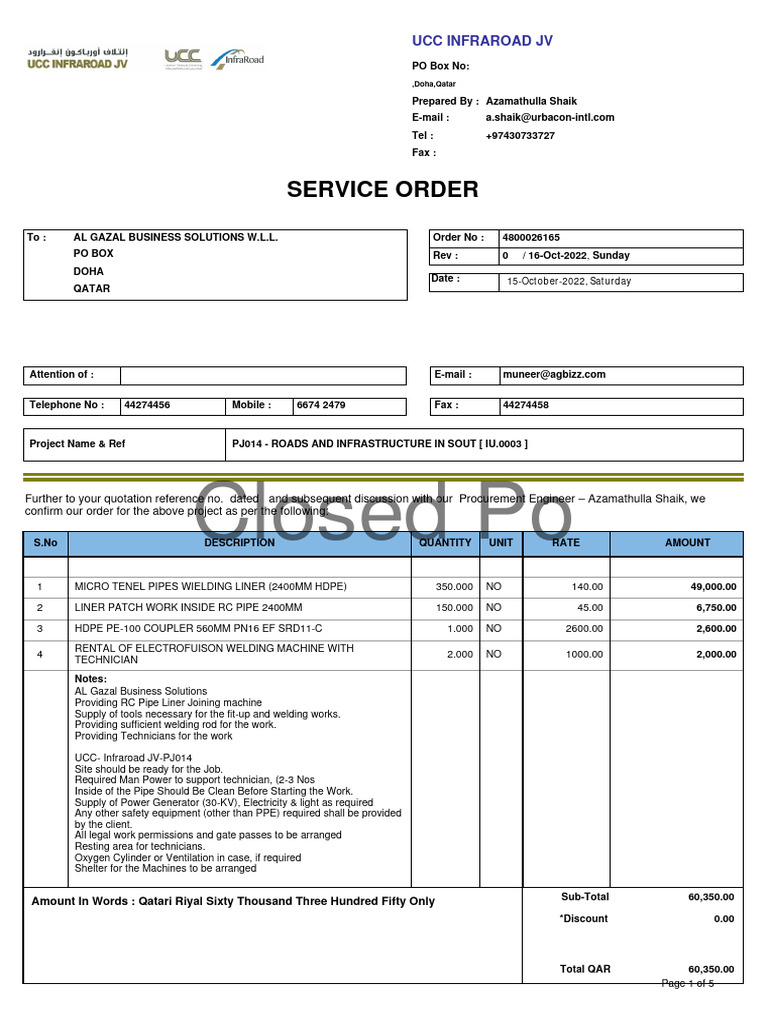 PJ14-CS-FV018-2022 - AL Ghazal | PDF | Uniform Commercial Code | Indemnity