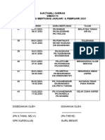 Jadual Guru Bertugas 2023 Februari