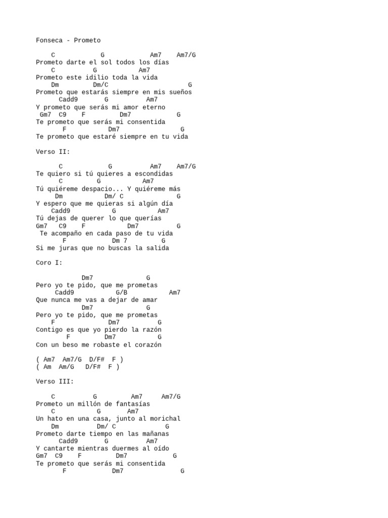 Letra y acordes de 