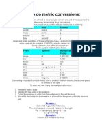 How To Do Metric Conversions