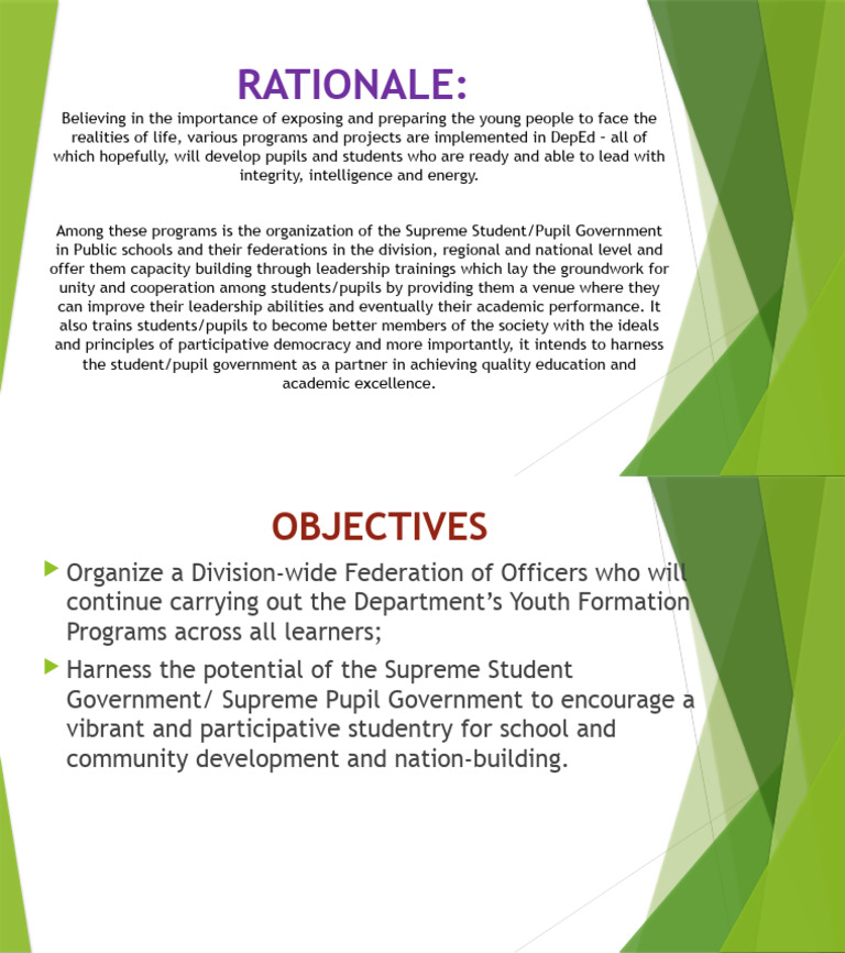Student Leadership Programs in DepEd | PDF