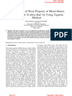 Improvement of Wear Property of Metal Matrix Composite of Al Alloy-B C by Using Taguchi Method