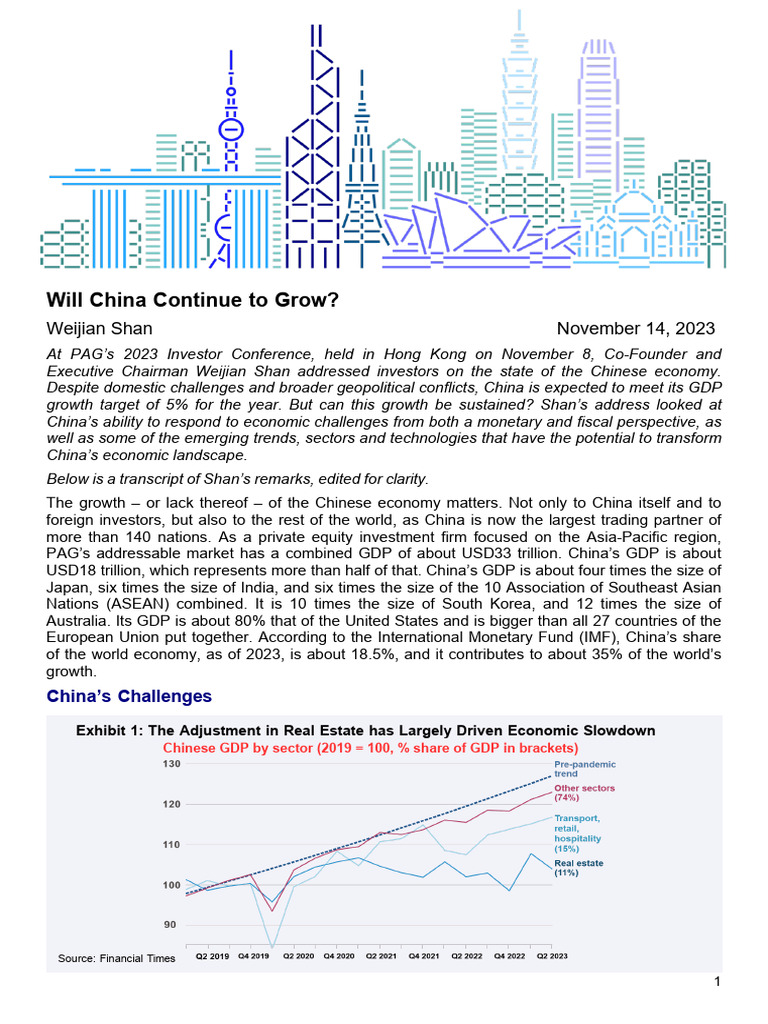 Will China Continue To Grow | PDF | Interest Rates | Inflation