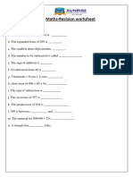 MATHS - TERM 1 REVISION WORKSHEET 1 (Revised) - 231003 - 142457