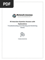 45 Interview Question Answers With Explanations - Troubleshooting Core Routing and Switching Issues