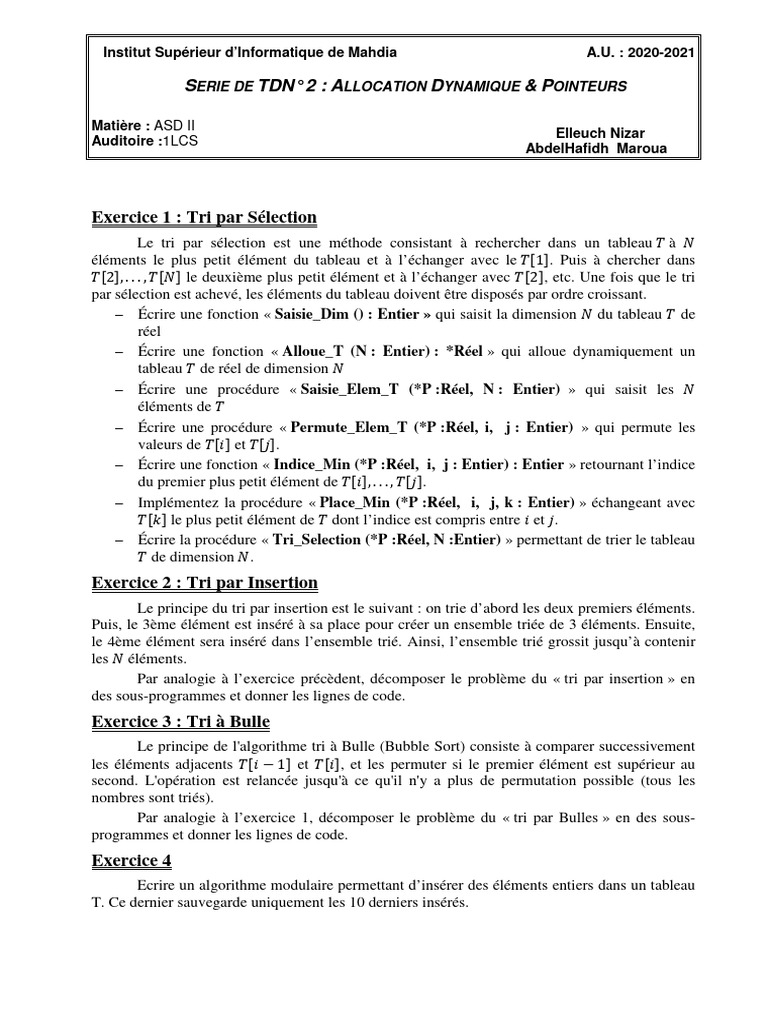 Algorithmes de Tri en ASD II | PDF | Entier naturel | Informatique