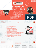 Bawaslu Siwaslu Pemilu 2024 Sosialisasi Panwascam Kode