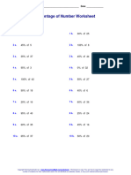 Percentage Worksheet-2