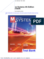 Dwnload Full M Information Systems 4th Edition Baltzan Test Bank PDF