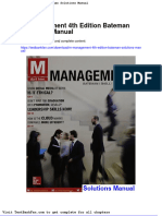 Dwnload Full M Management 4th Edition Bateman Solutions Manual PDF