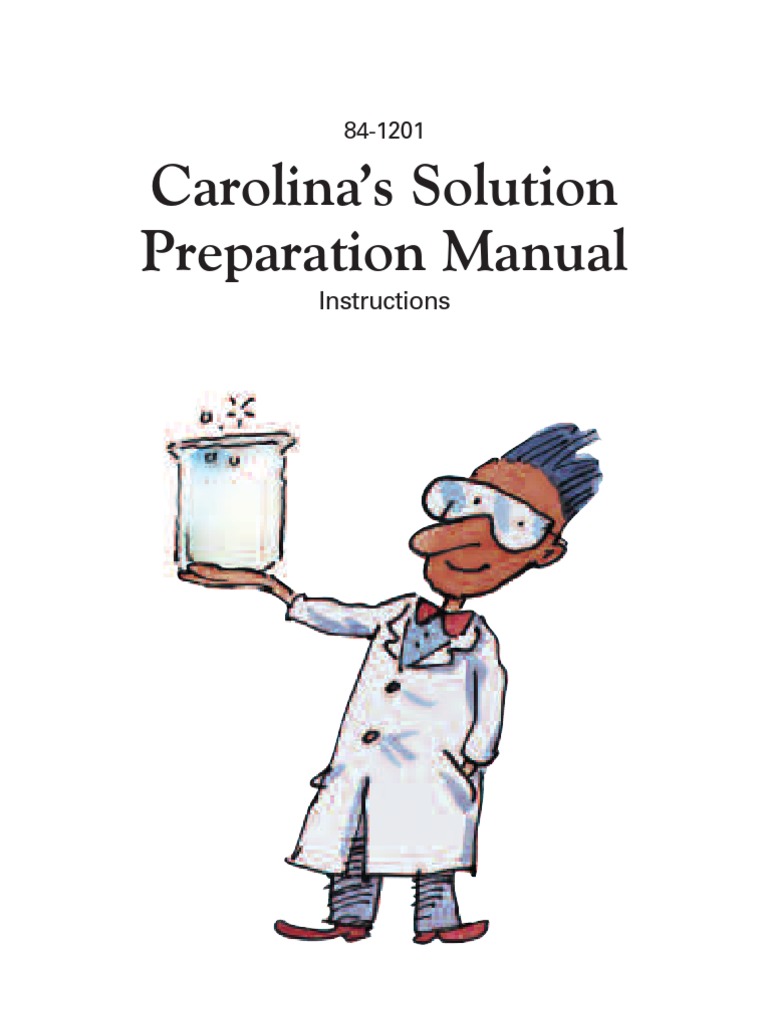 Solution Preparation Pdf Solution Molar Concentration