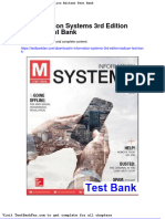 Dwnload Full M Information Systems 3rd Edition Baltzan Test Bank PDF