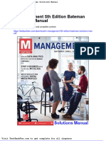 Dwnload Full M Management 5th Edition Bateman Solutions Manual PDF