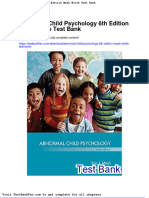 Dwnload Full Abnormal Child Psychology 6th Edition Mash Wolfe Test Bank PDF