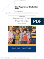 Dwnload Full Abnormal Child Psychology 5th Edition Mash Test Bank PDF