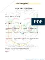 Tenses For Class 5 Worksheet PDF
