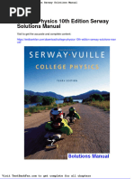 Dwnload Full College Physics 10th Edition Serway Solutions Manual PDF