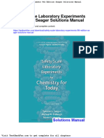 Dwnload Full Safety Scale Laboratory Experiments 9th Edition Seager Solutions Manual PDF