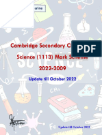 Nesrine Science 1113 Cambridge Secondary Checkpoint Markscheme 2022