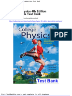 Dwnload Full College Physics 4th Edition Giambattista Test Bank PDF