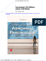 Dwnload Full Abnormal Psychology 7th Edition Nolen Hoeksema Test Bank PDF