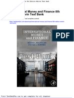 Dwnload Full International Money and Finance 8th Edition Melvin Test Bank PDF