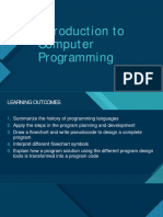 Introduction To Computer Programming