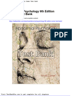 Dwnload Full Abnormal Psychology 9th Edition Comer Test Bank PDF