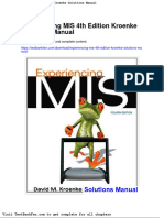 Experiencing Mis 4th Edition Kroenke Solutions ManuaDwnload Full Experiencing Mis 4th Edition Kroenke Solutions Manual PDF