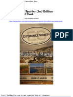 Dwnload Full Experience Spanish 2nd Edition Amorestest Bank PDF