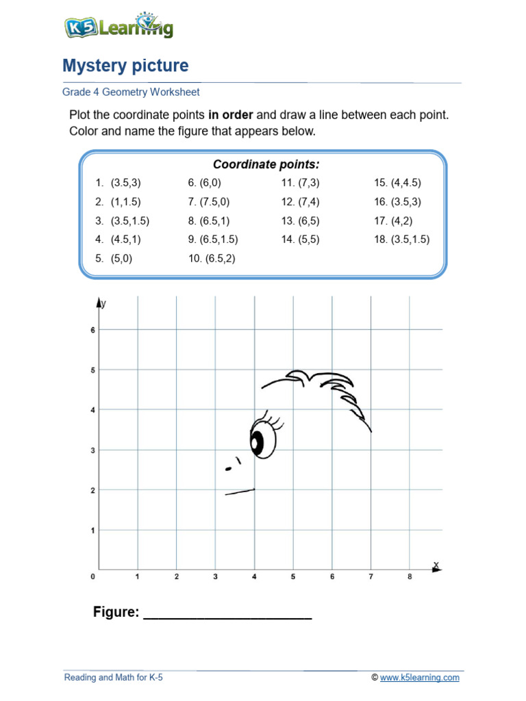 Coordinate Geometry Worksheets Grade 4