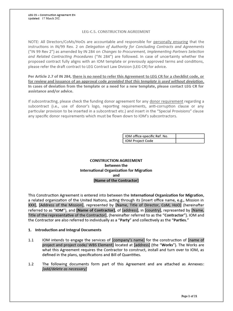 C5 Construction Contract En 20230317 Pdf Breach Of Contract
